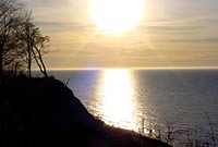 Jastrzębia Góra - widok z klifu na morze